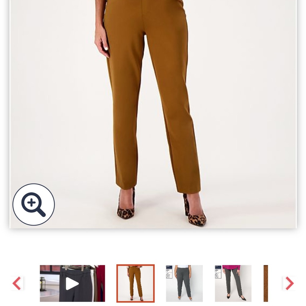 Susan Graver Women's Mocha Haze Brown Trousers